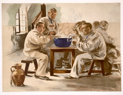 Eating Soup at the Barracks, from L